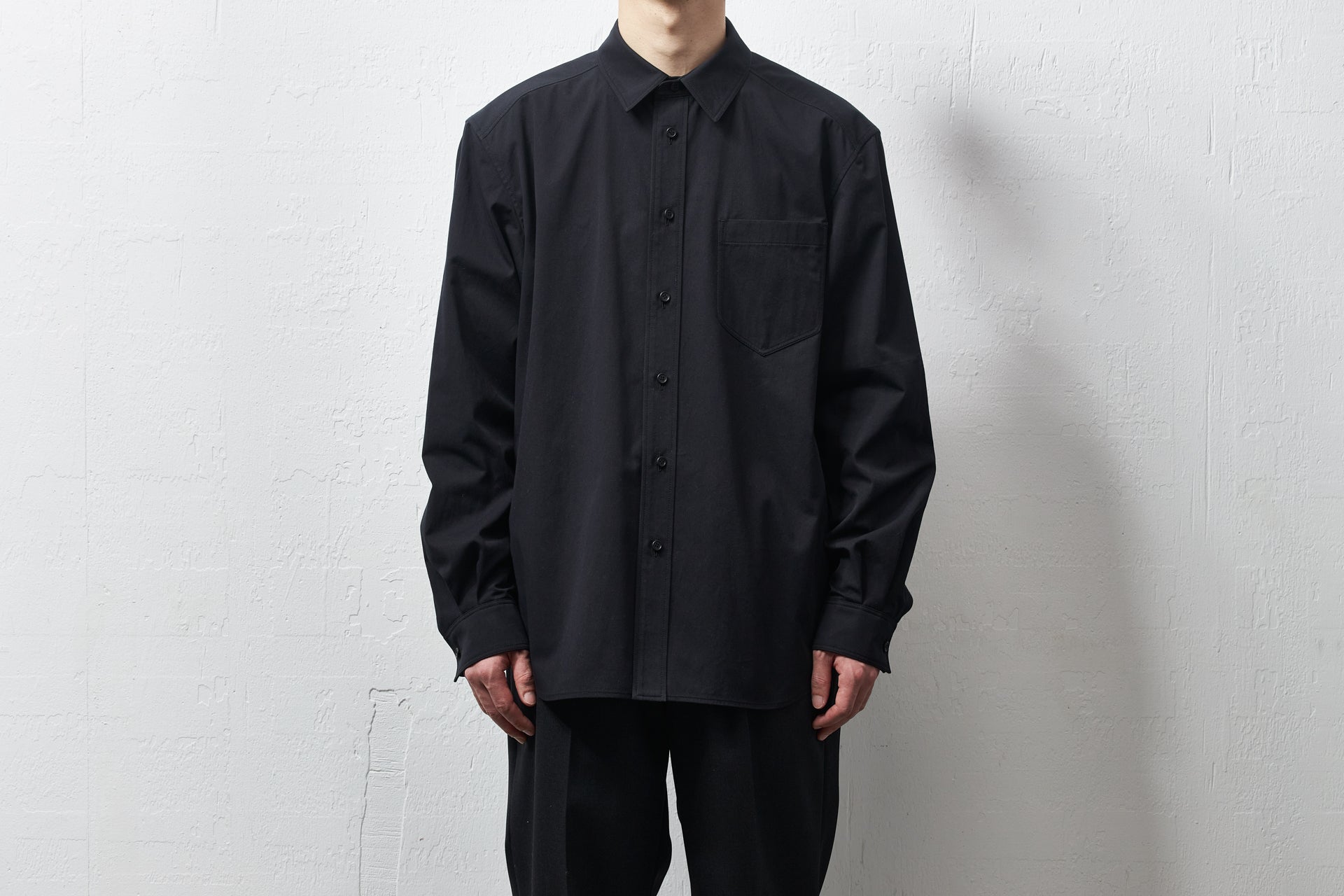 25249 / フランス綾コットンクロスシャツ-white – 山内