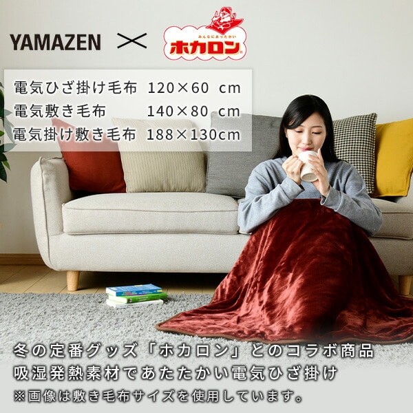 販売終了】電気毛布 ホカロン フランネル 選べる3サイズ 丸洗い可 山善