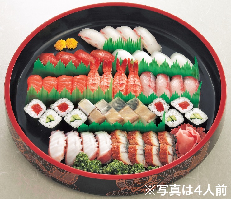 寿司4人前 | 高槻市の宅配寿司・仕出し専門店「壽司八百鶴 -やおつる- 」