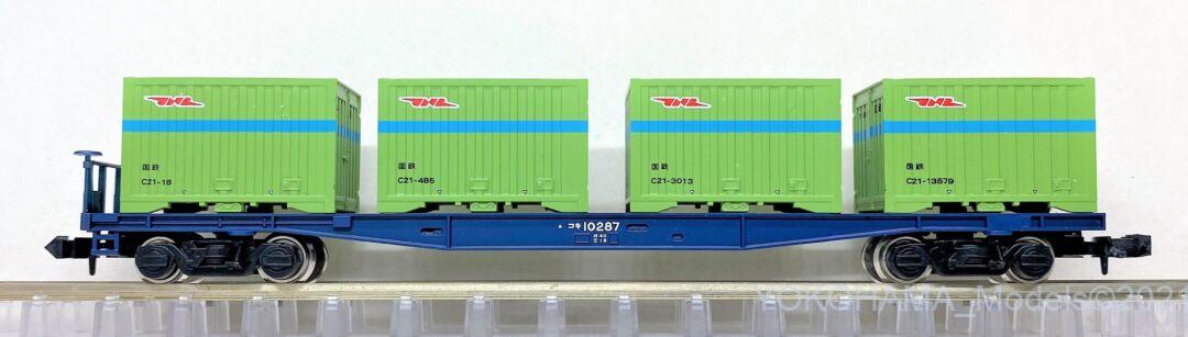 国鉄形コキ10000形が入線です。TOMIX 2756 2757 2758 （コキフ・コキ