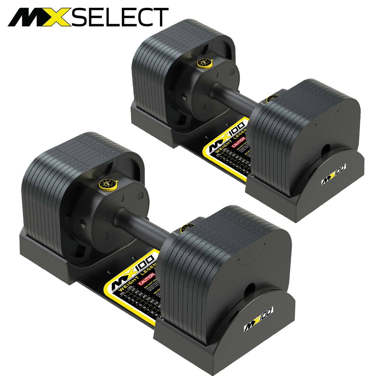 MX EVO 可変式ダンベル ラバーハンドル 2点セット 【5.9～45.4kg 10