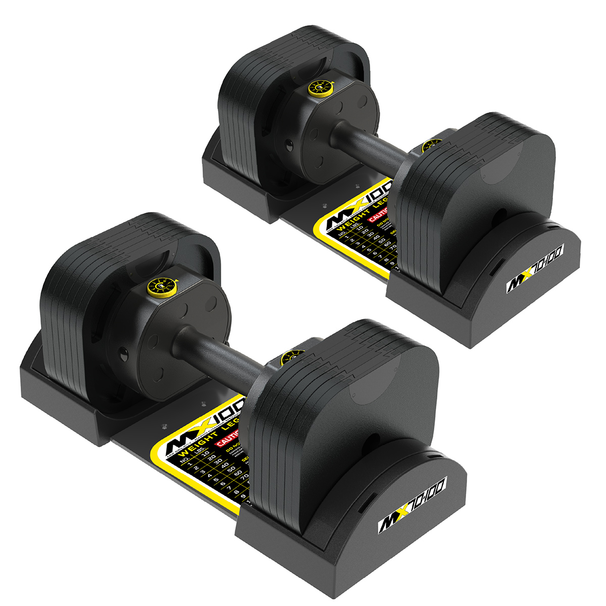 MX EVO 可変式ダンベル ラバーハンドル 2点セット 【5.9～32.2kg 7段階