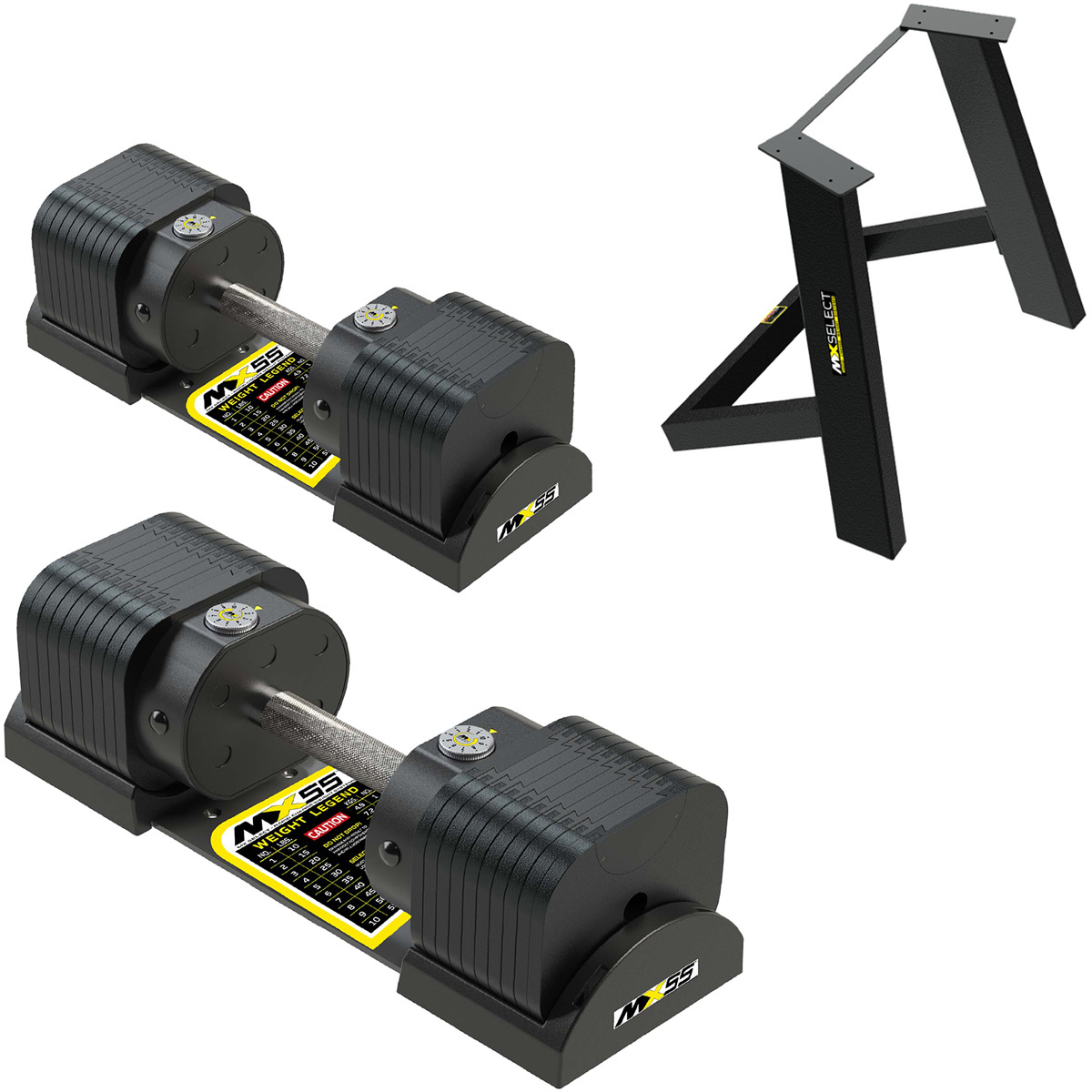 MX EVO ダンベルセット 可変式ダンベル スチールハンドル 2点セット