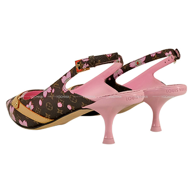 LOUIS VUITTON pumps LV×TM 6AM Slingback Heels Sakura Takashi