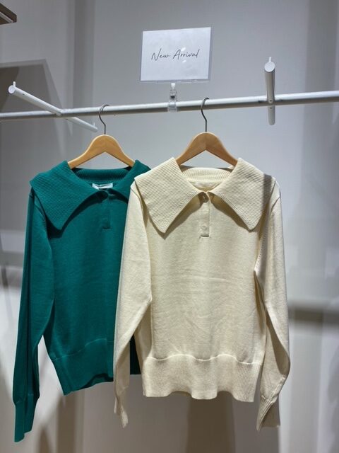 Green Parks topic】お買い得商品！☆襟付きニットプルオーバー