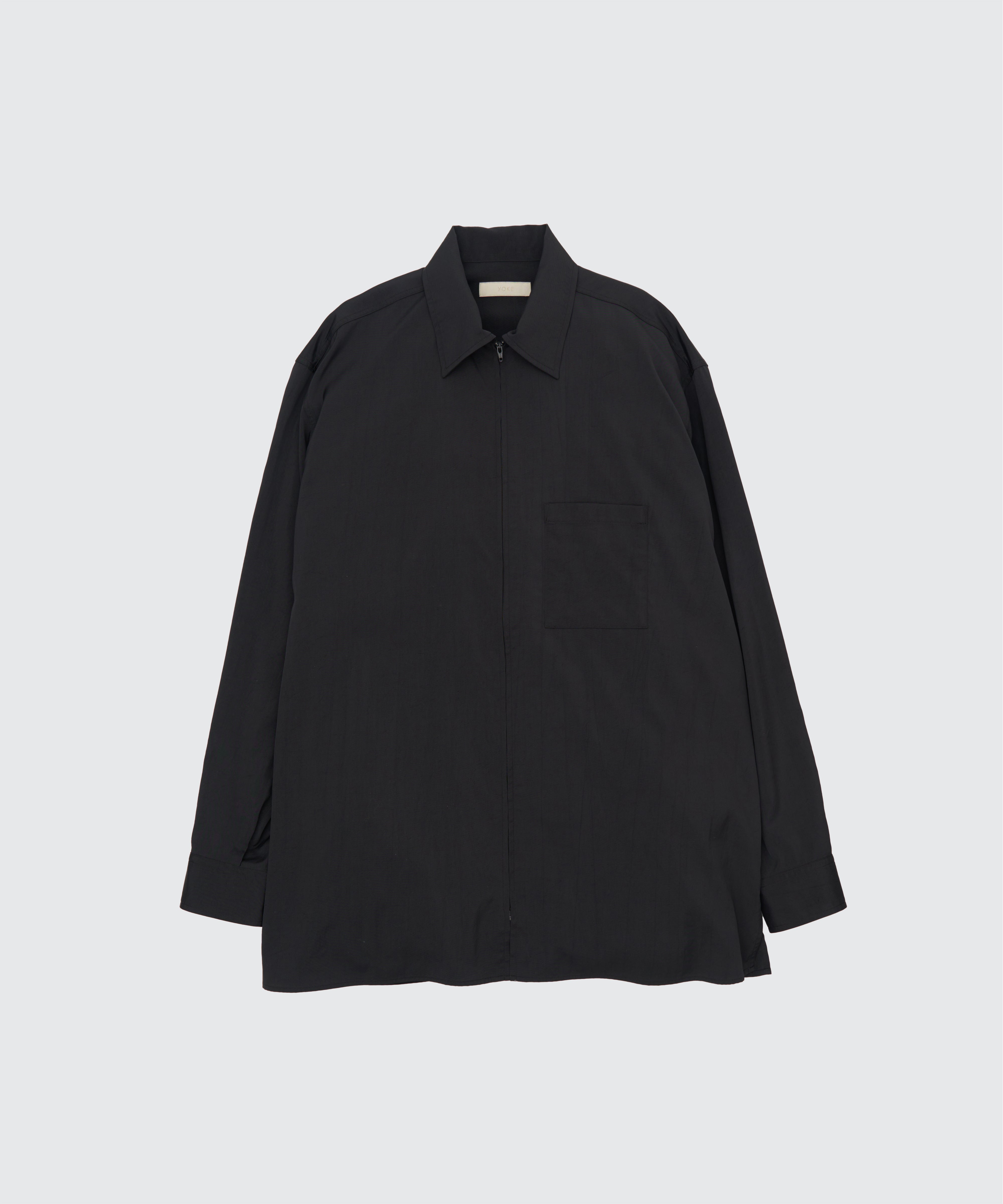 Silk Nylon Zip Shirt | YOKE Official Website