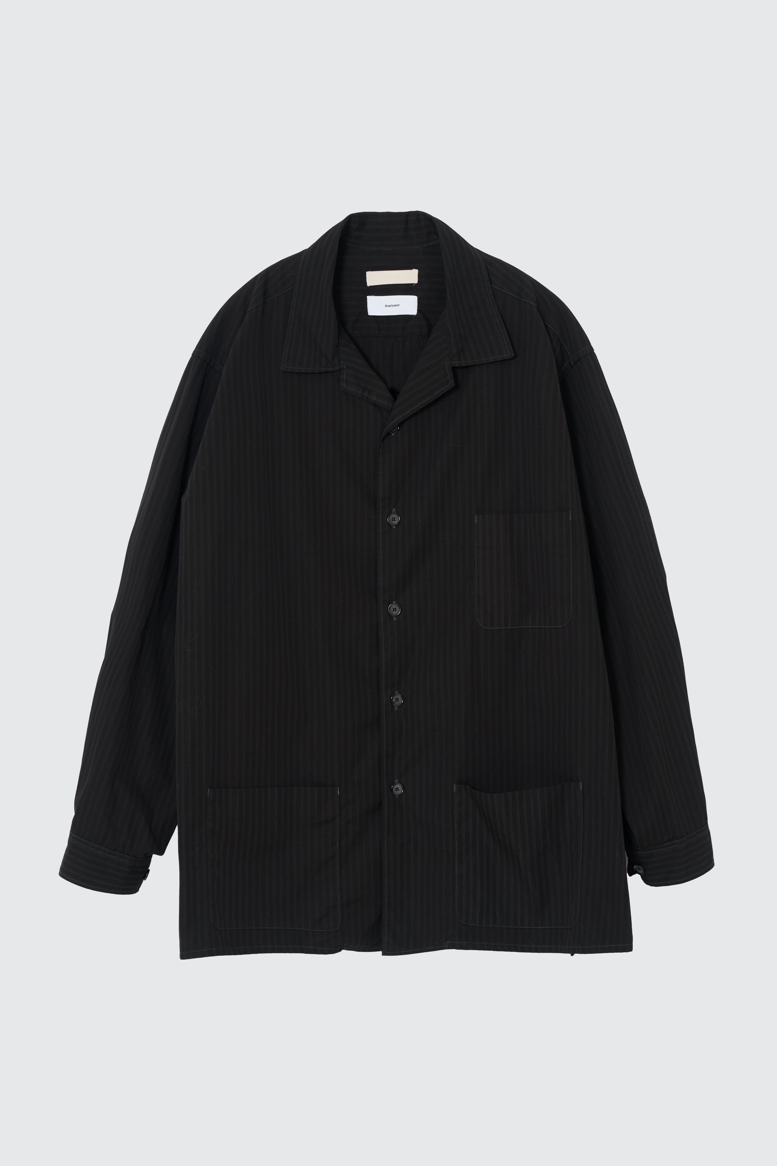 Cotton Stripe Shirt Jacket | YOKE Official Website