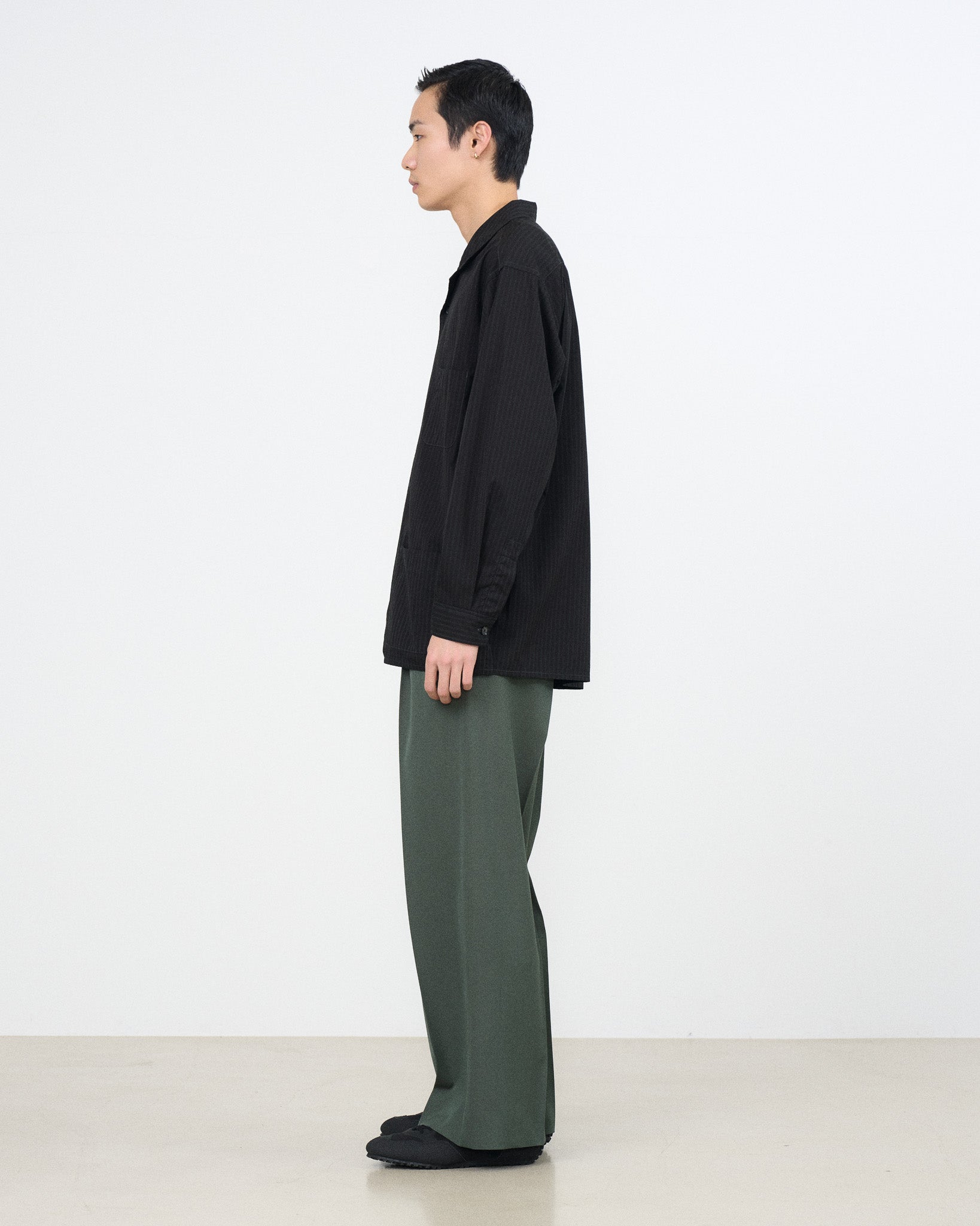 Cotton Stripe Shirt Jacket | YOKE Official Website