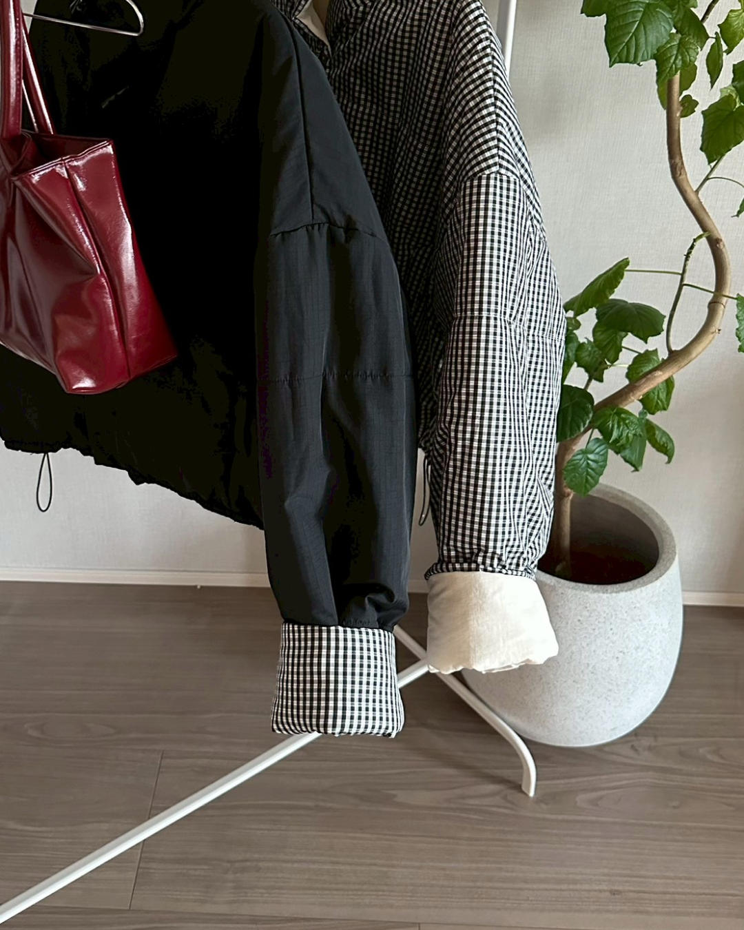 オリジナル 即納】ギンガムチェックリバーシブルジャケット AY6000