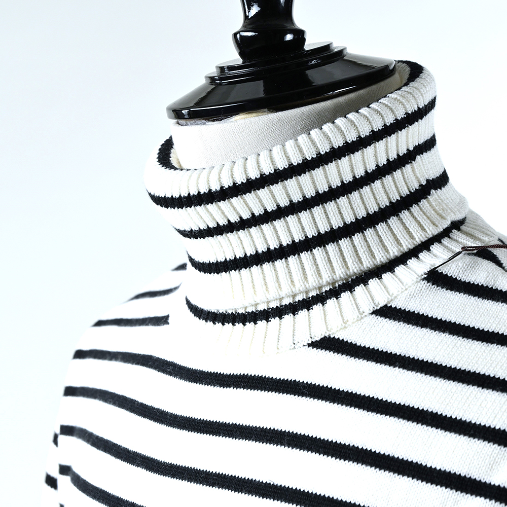 白×黒 フレンチボーダータートルニット COLLECT W | よろずを継ぐもの