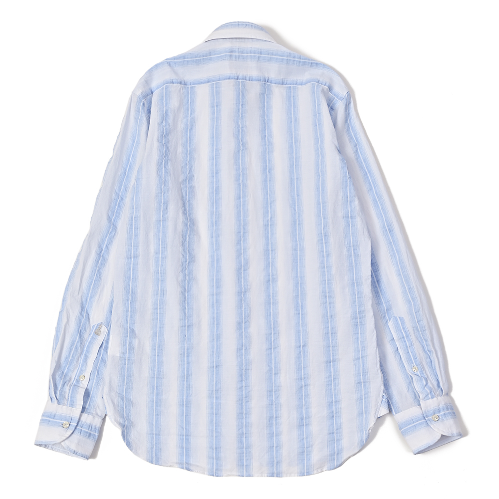 GUY ROVER コットンリネン ストライプ シャツ Traditional Standard