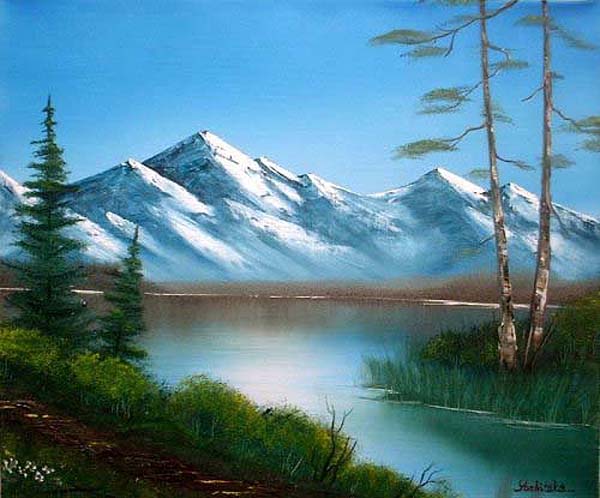 ボブ・ロス画法油彩風景画-榎本よしたかイラストサイト Yoshitaka Works