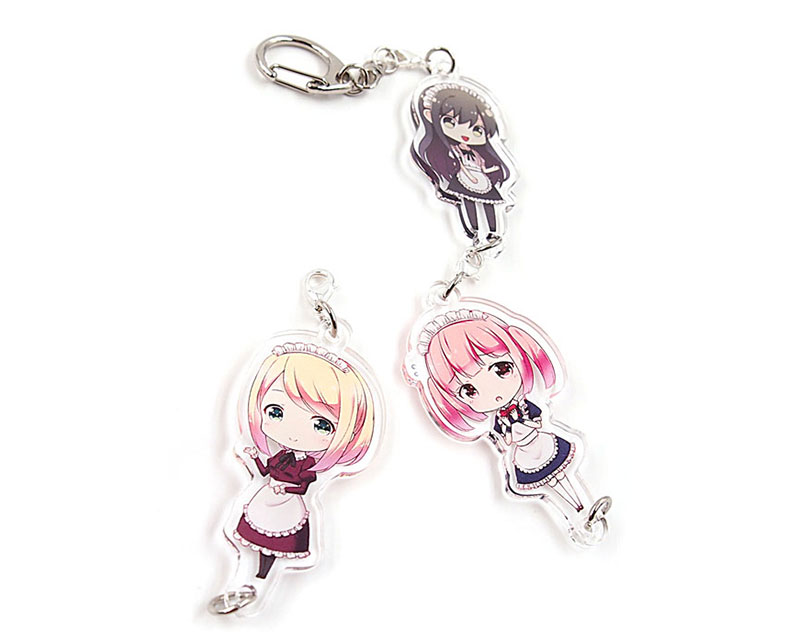 連結用チャーム付きアクリルキーホルダーを1個からオリジナル製作
