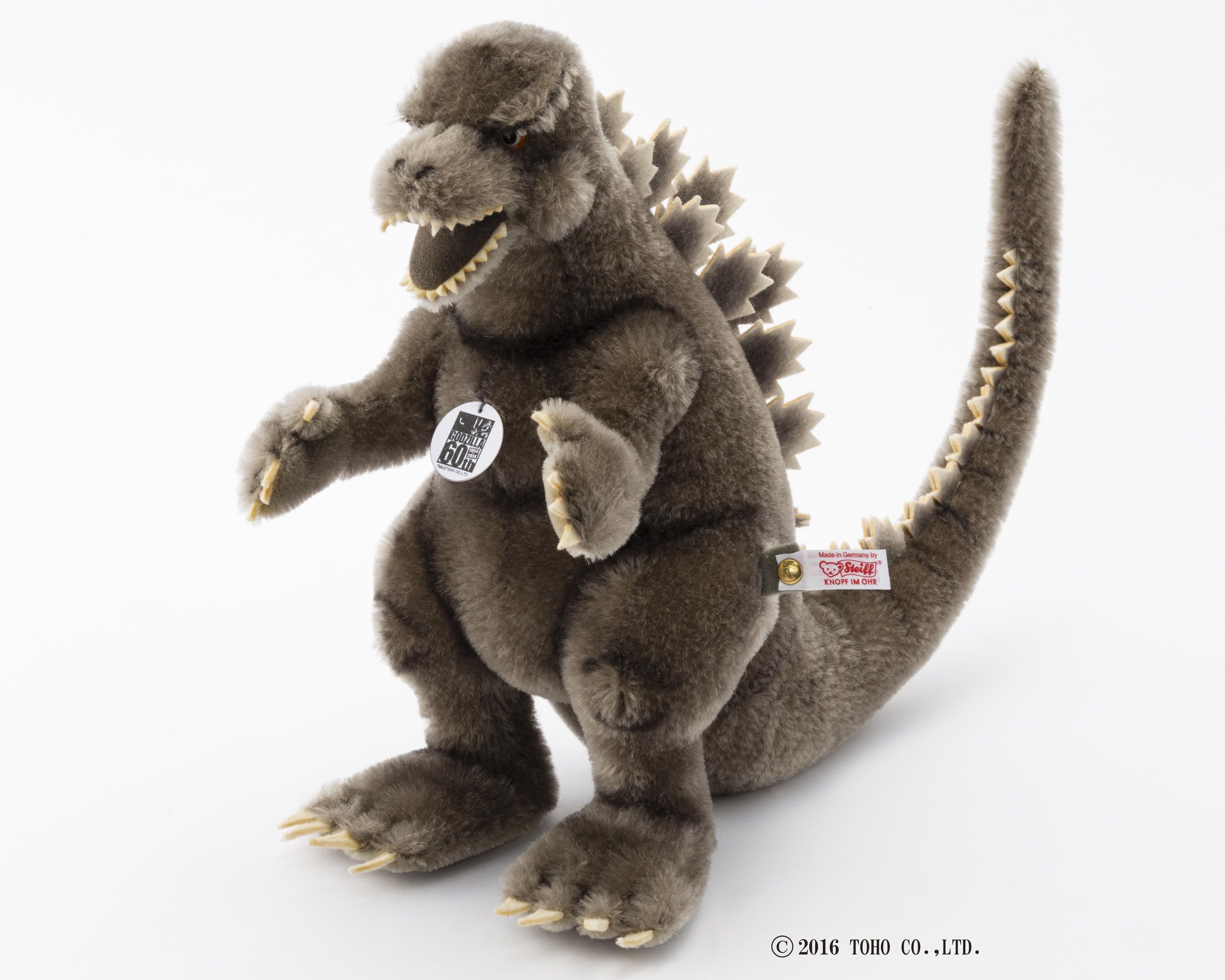 ゴジラなのに全身モッフモフなんだぜ？ シュタイフ社製の「ゴジラの