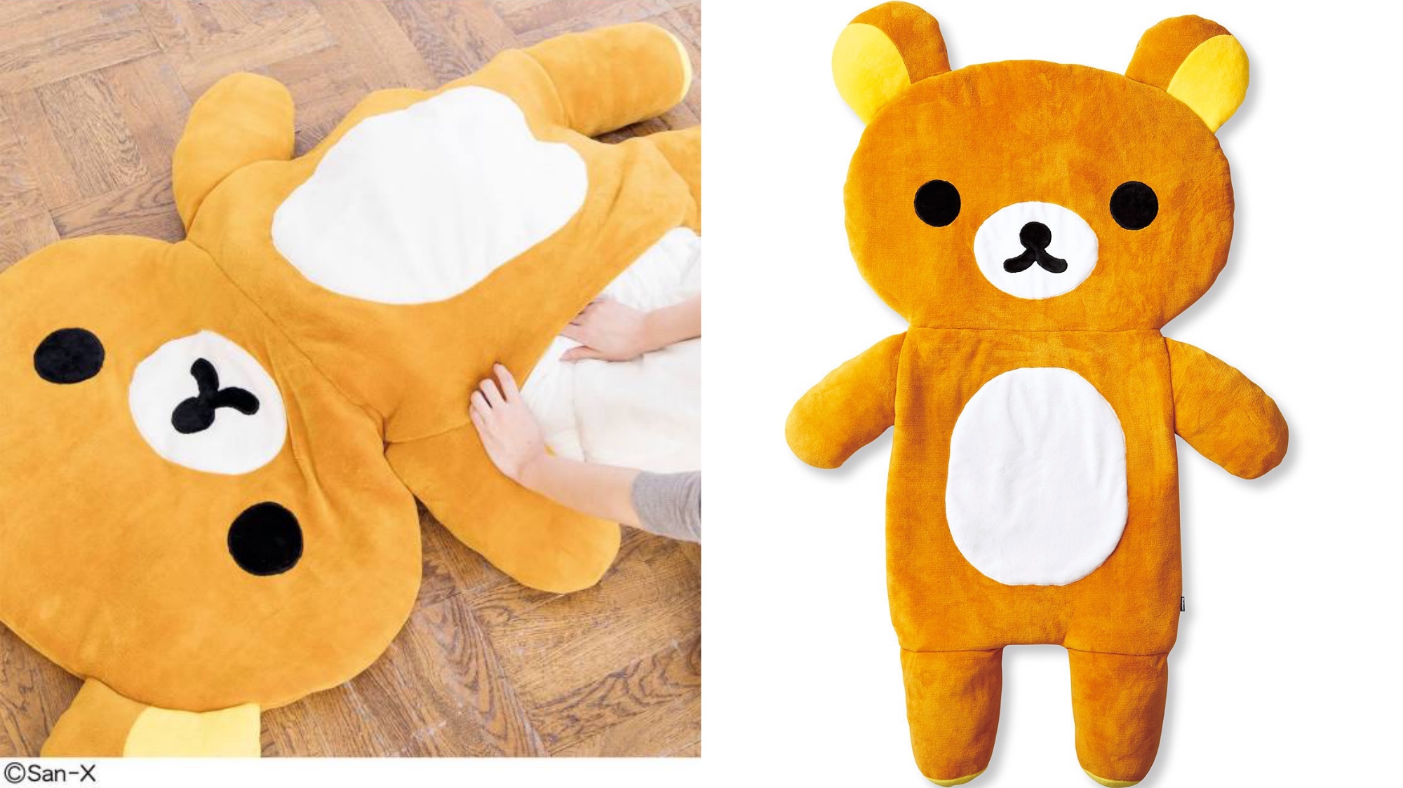 165cmの巨大リラックマが誕生！ 布団やクッションを収納すると巨大な