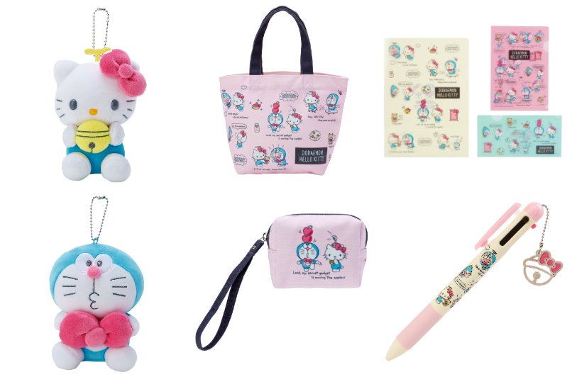 ドラえもんとハローキティが夢のコラボ！ ドラえもんがリボンを