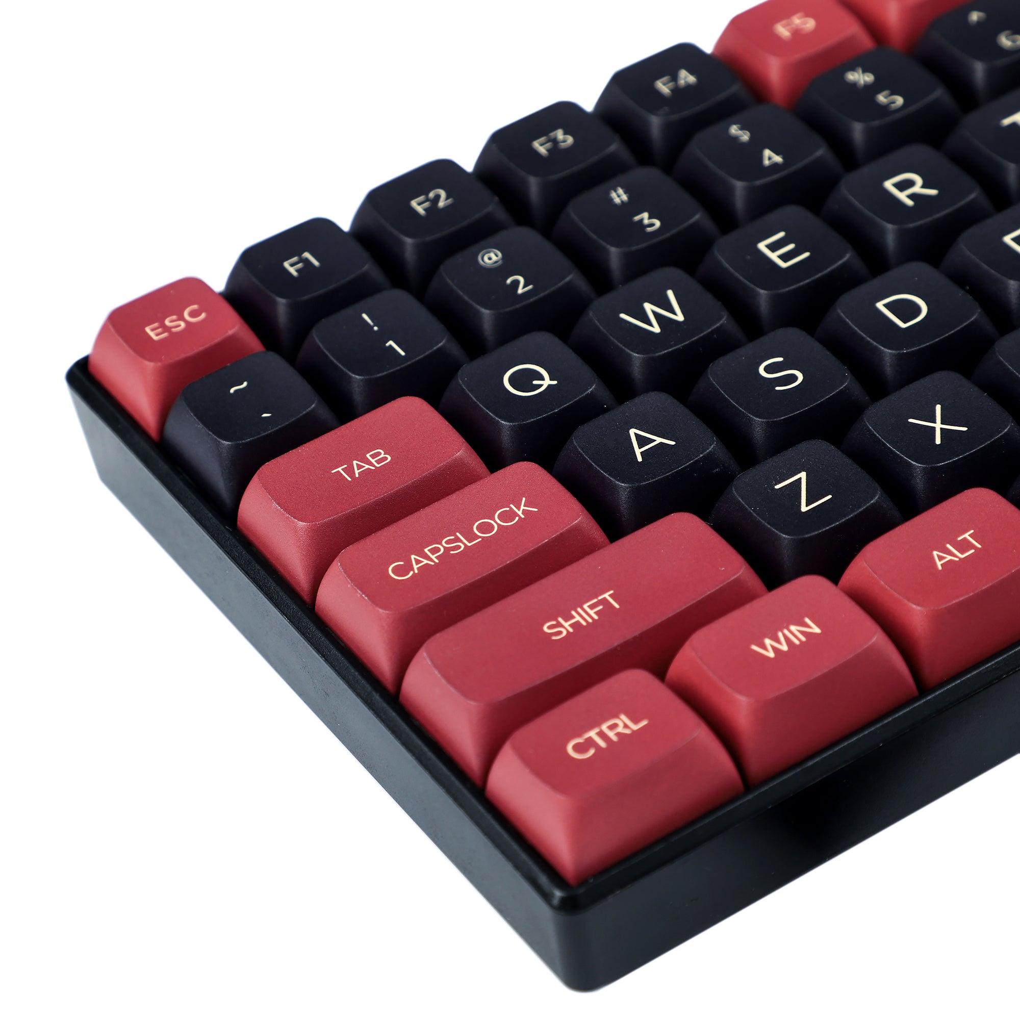 135 Red Samurai Keycaps(Dye Sub ZDA Profile/104 87 GK61 96 84 GK64