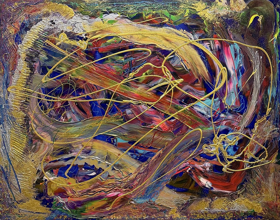 富士山 躍動感溢れる抽象画