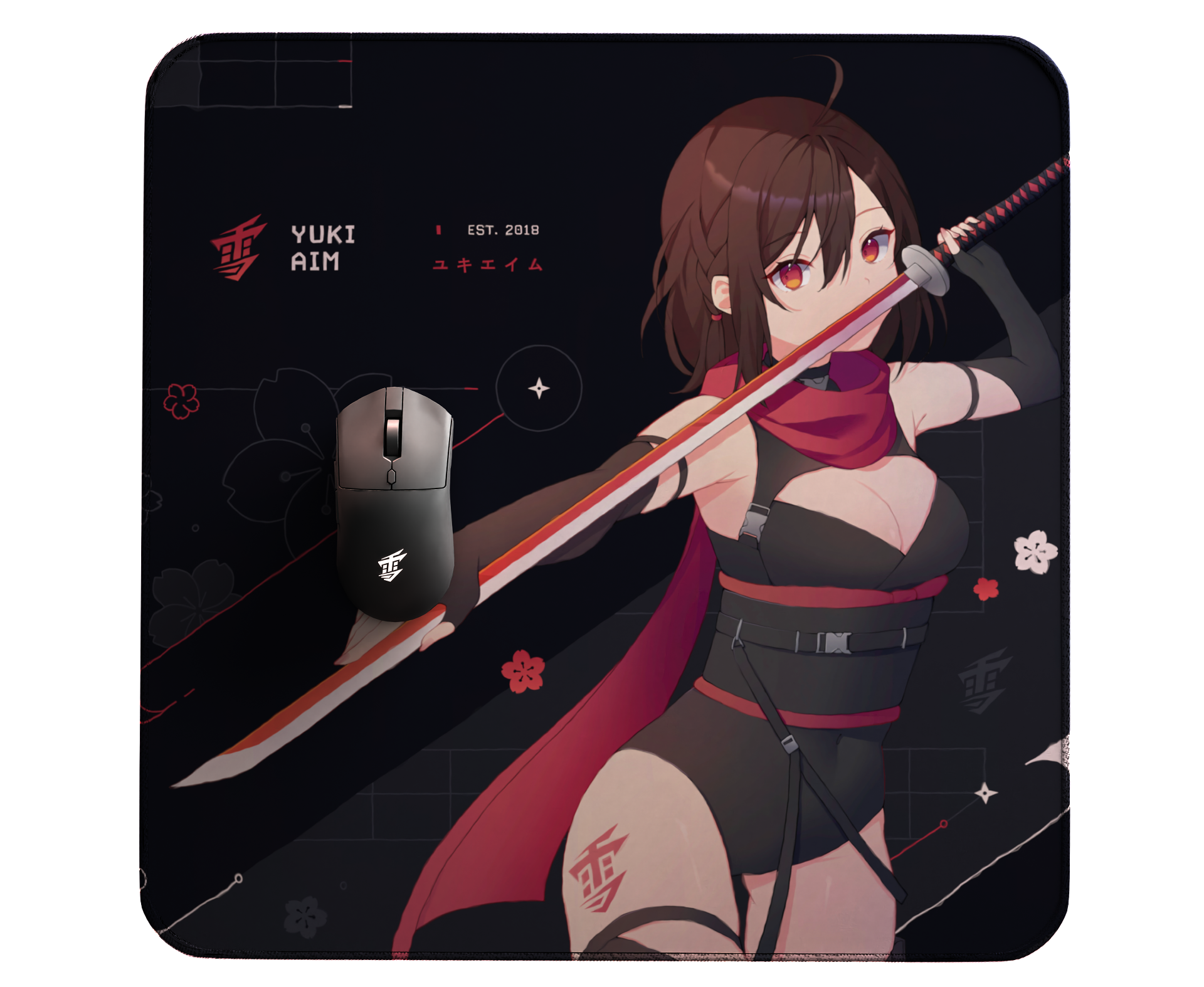 Yuki Aim - Katana LARGE Mousepad Limited (Black)