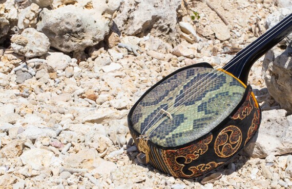 貴重な沖縄県産の棹材で作られている三線