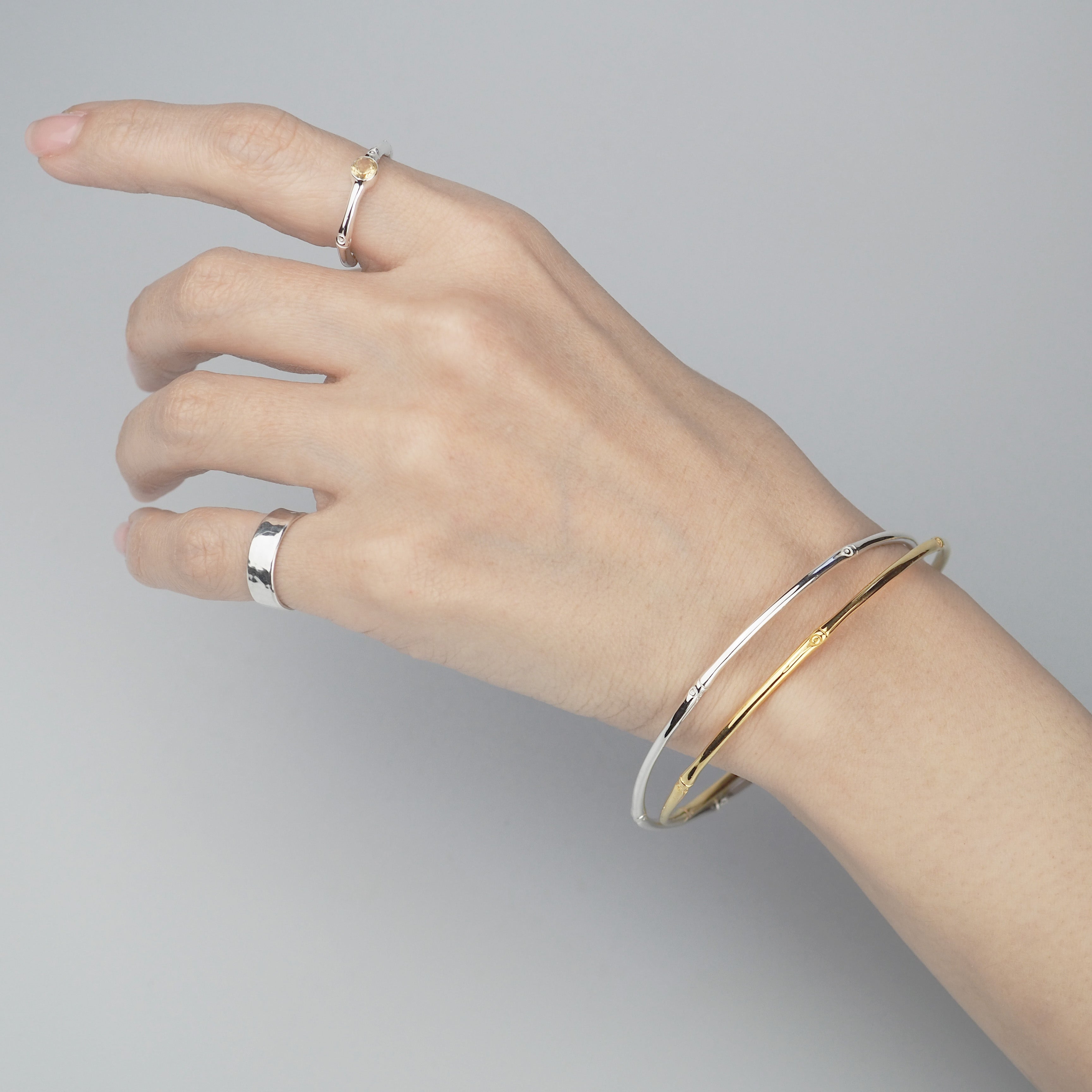 Silver Bangle -BB 002- シルバー ゴールド バングル – yuzen-official