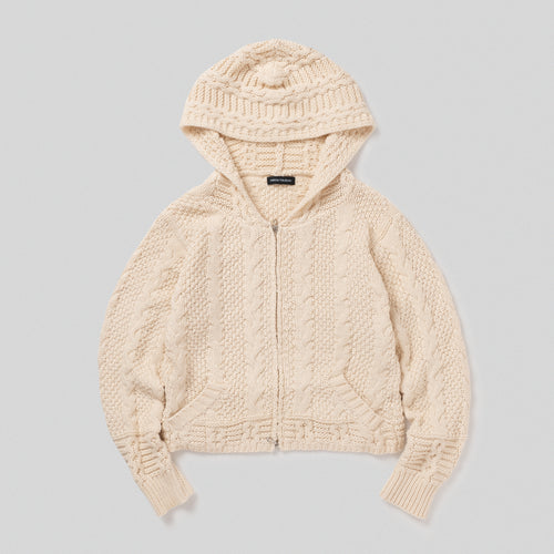 HIROKI TSUZUKI】COTTON KNIT ZIP HOODIE – YZ