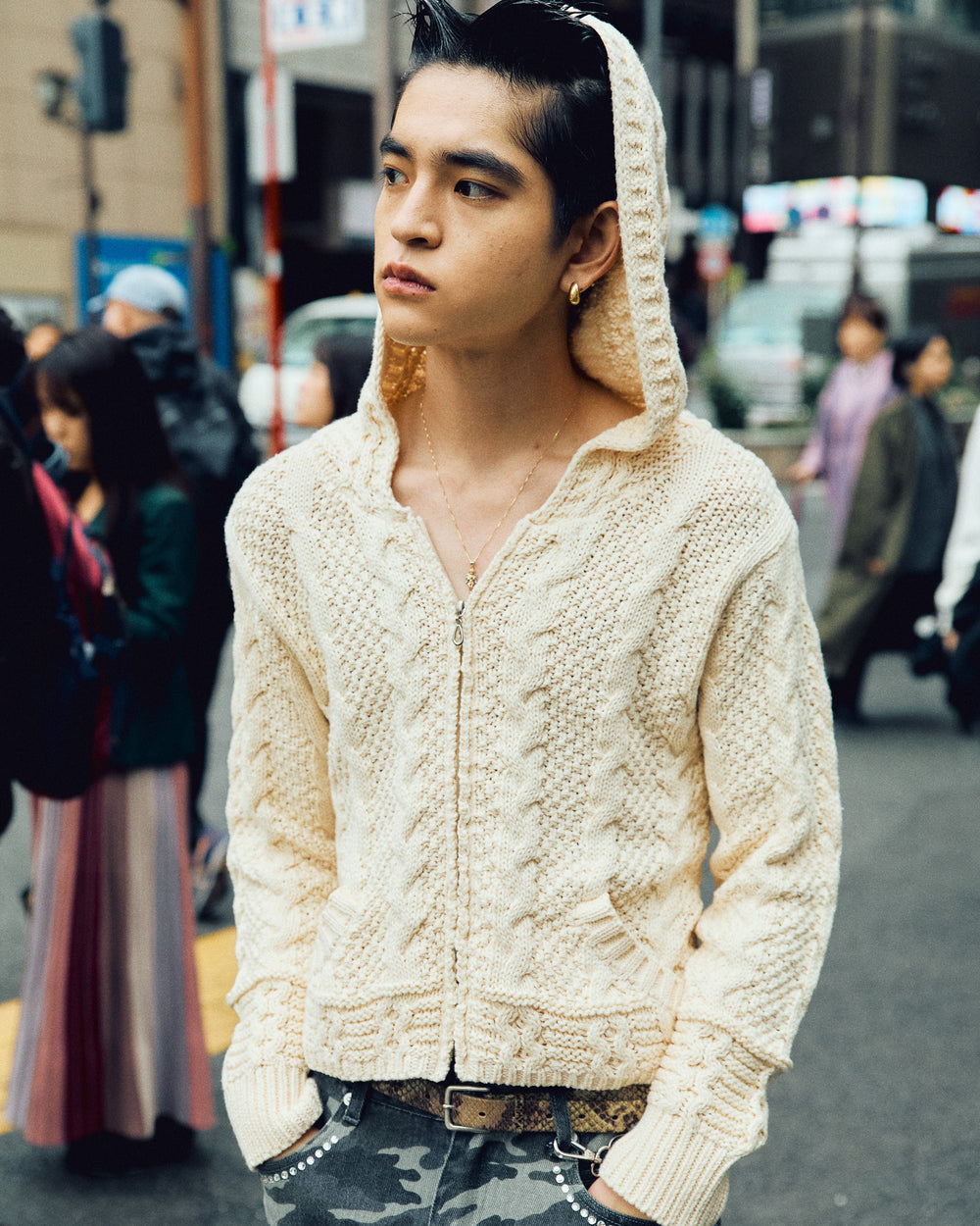 HIROKI TSUZUKI】COTTON KNIT ZIP HOODIE – YZ