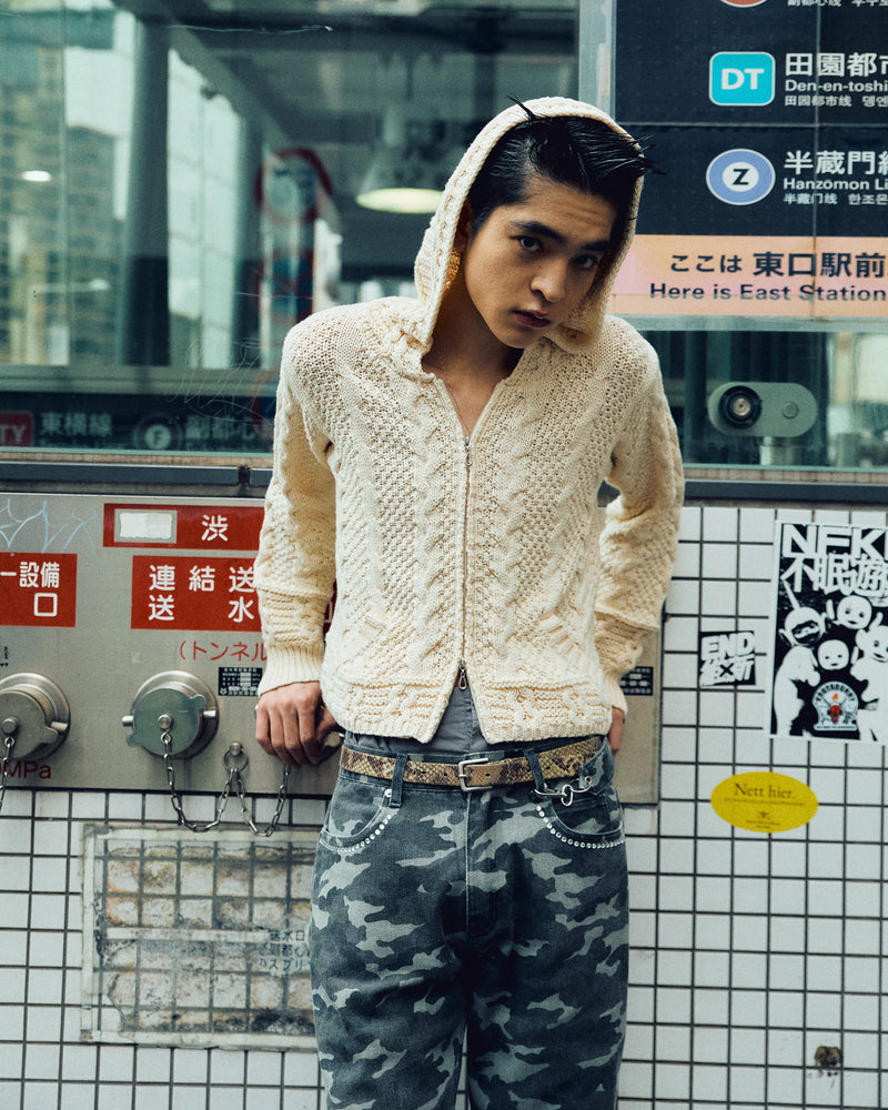 HIROKI TSUZUKI】COTTON KNIT ZIP HOODIE – YZ