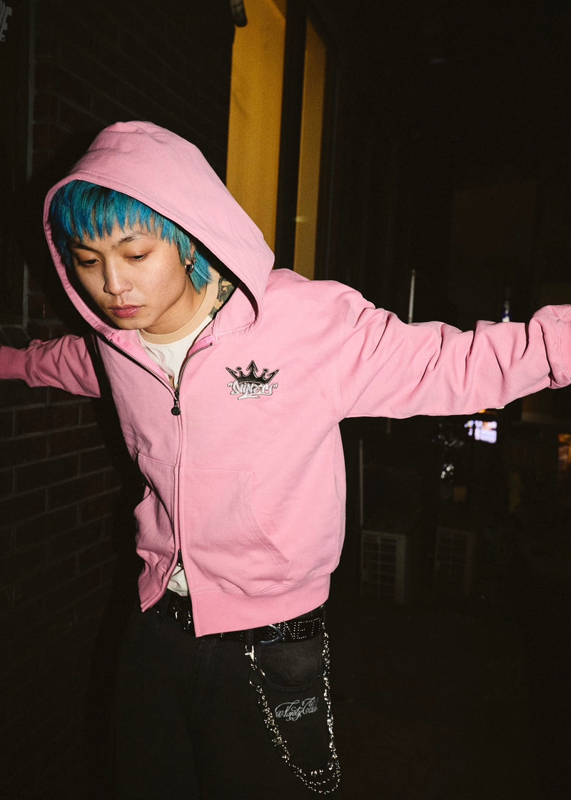 9090 King Logo Zip Hoodie (ボアタイプ) King Logo Zip Hoodie – YZ