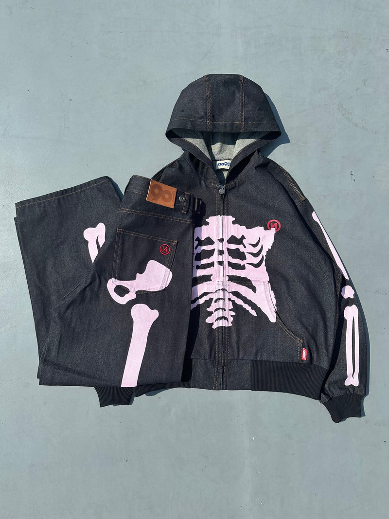 Bone Rigid Denim Zip Hoodie – YZ