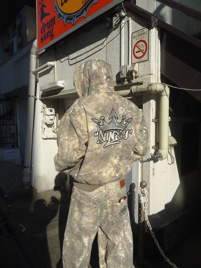 King Logo Slub Denim Zip Hoodie – YZ