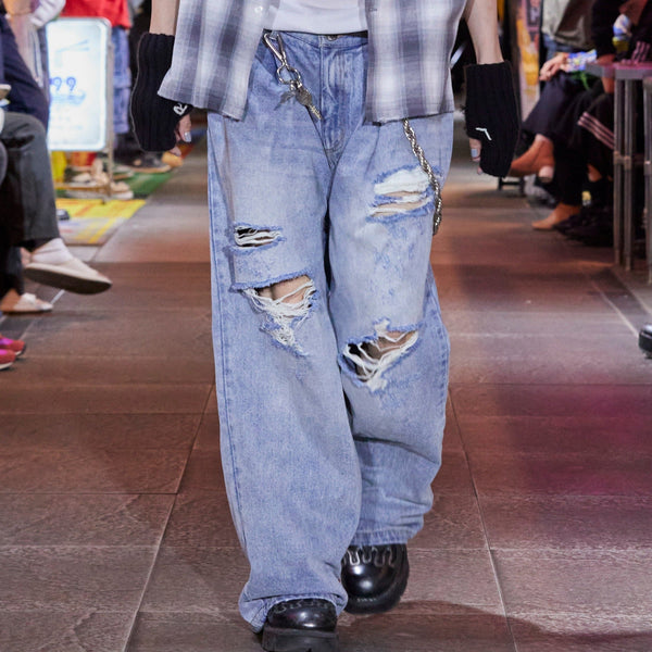 King Logo Damage Denim – YZ