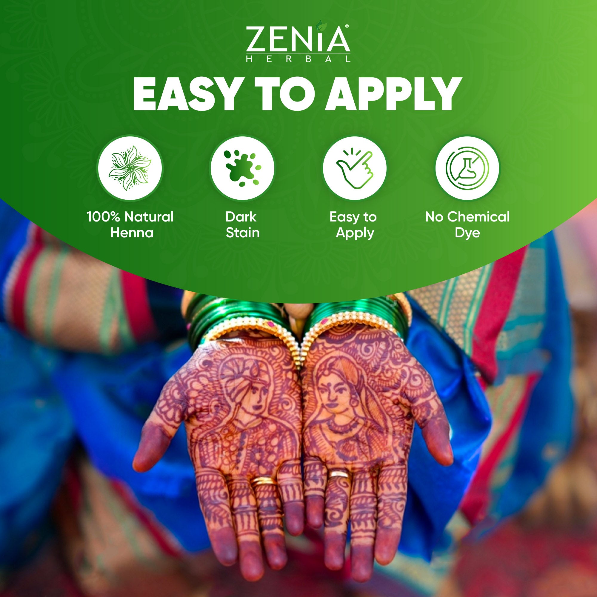 Zenia 100% Natural Henna Cone | Herbal Henna Paste Cones – Zenia