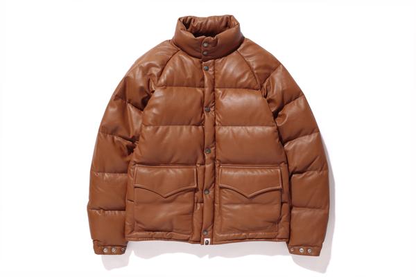 10月21日販売開始 エイプ LEATHER CLASSIC DOWN JACKET “HERO”キムタク