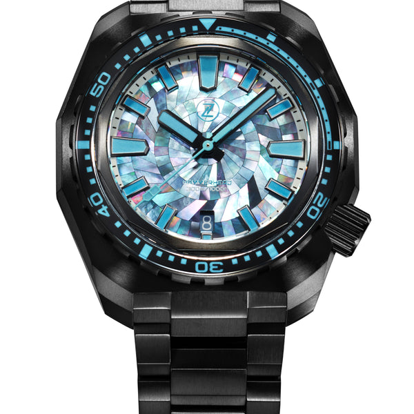 Hammerhead V3 300m DLC 'Mosiac MOP' – Zelos Watches