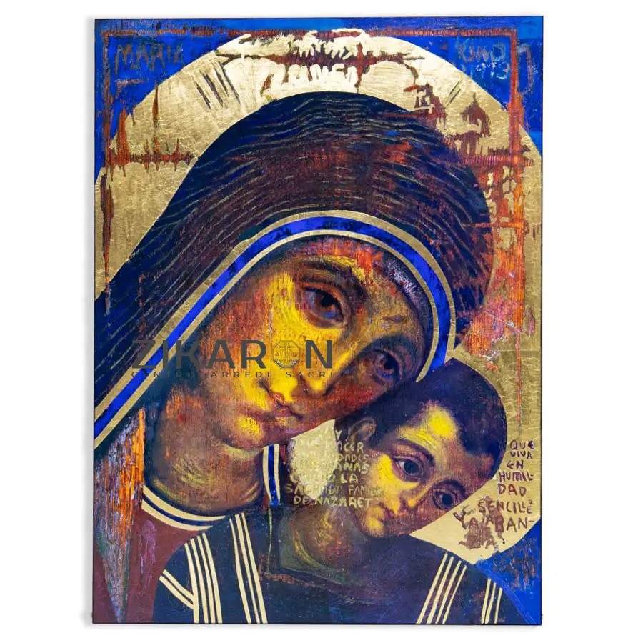 木の上の聖母マリアのアイコン by Kiko Gold Leaf - ZIKARON ITALIA