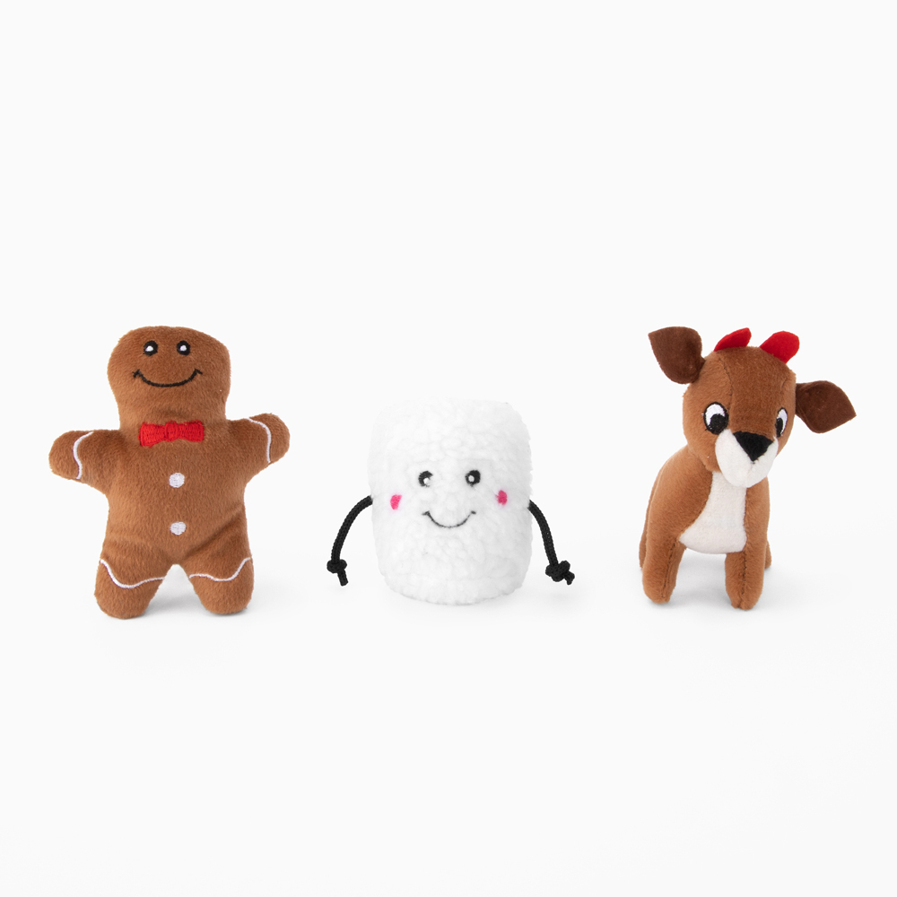 Holiday Miniz Santa's Friends 3-Pack | ZippyPaws