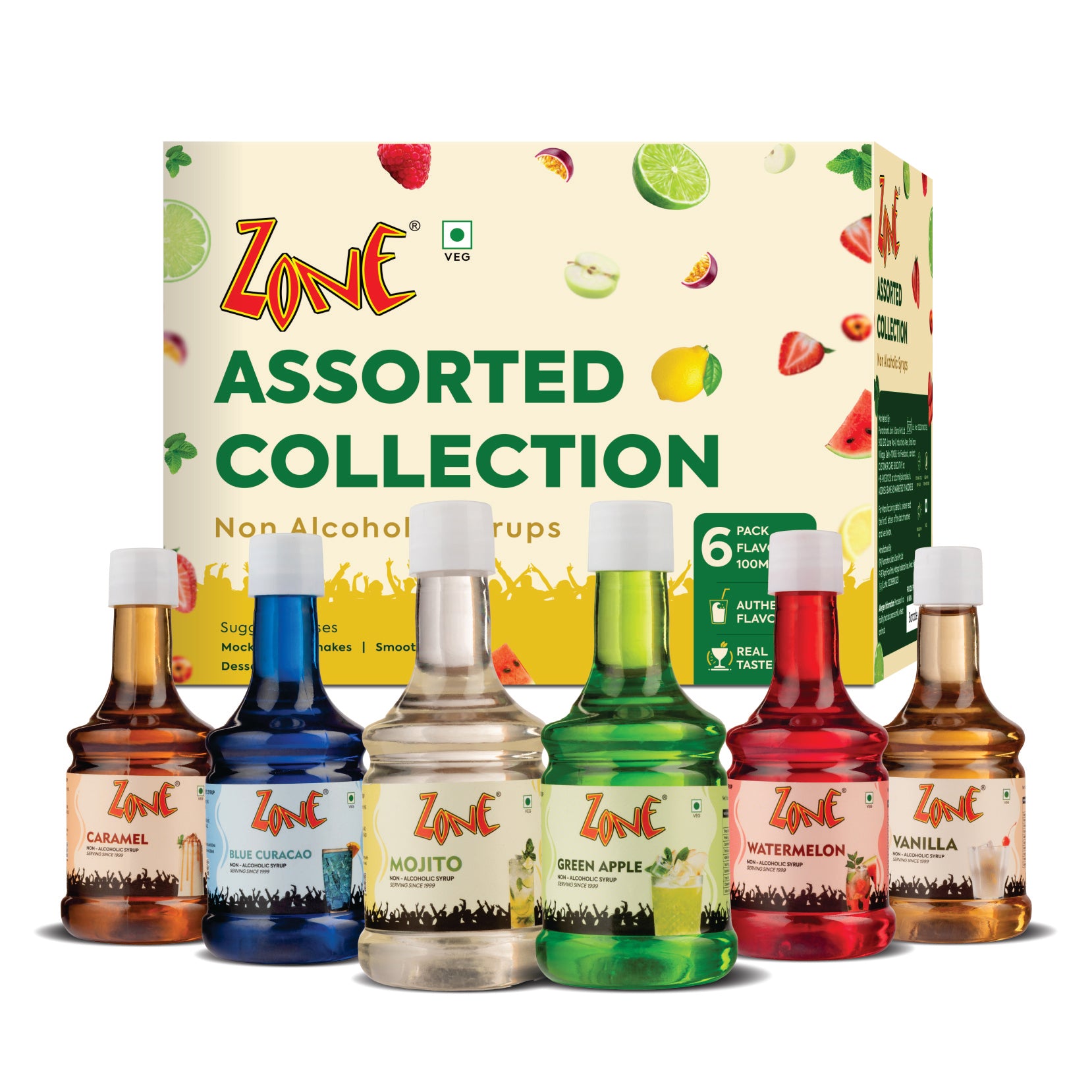 Zone Assorted Combo of 6 Syrups | 100+ Years of Legacy in Beverages
