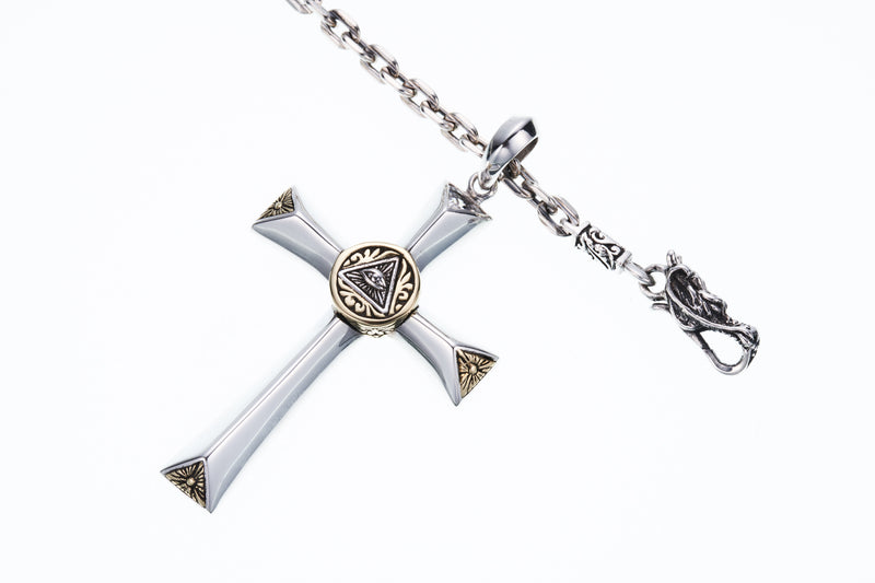 ZOCALO ソカロ｜Eye of Providence Cross (White CZ) : Necklace Chain