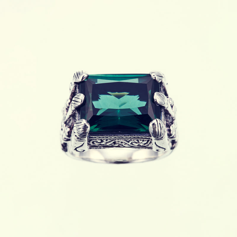 Islamic Ring : L (Green Quartz)｜イスラミック・リング : L