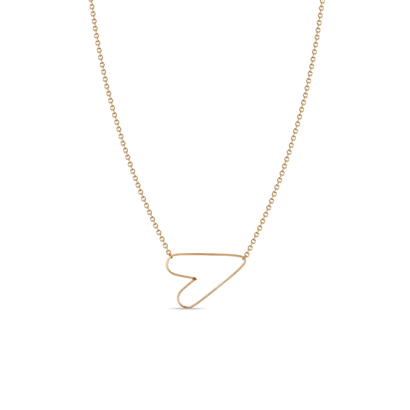 Zoë Chicco 14k Gold Small Hammered Heart Necklace – ZOË CHICCO