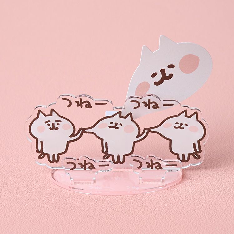 カナヘイの小動物】クリップ付きアクリルスタンド(ねーねーねこ)【ゆる
