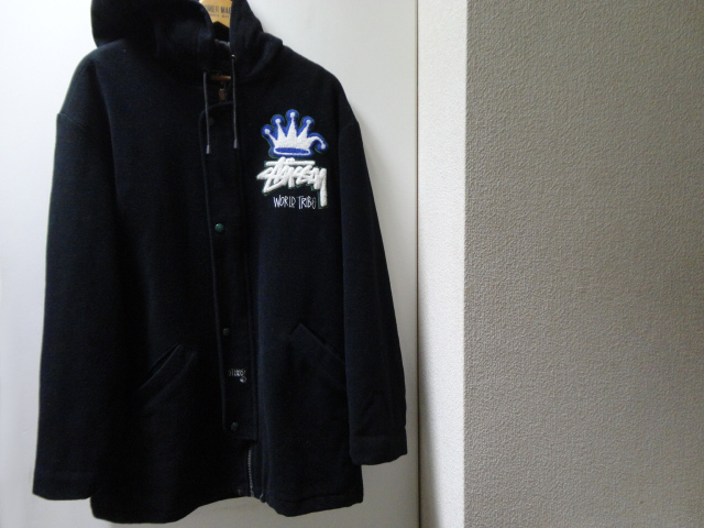 90'S STUSSY WOOL BENCH COAT（ステュシーウールベンチコート）（M