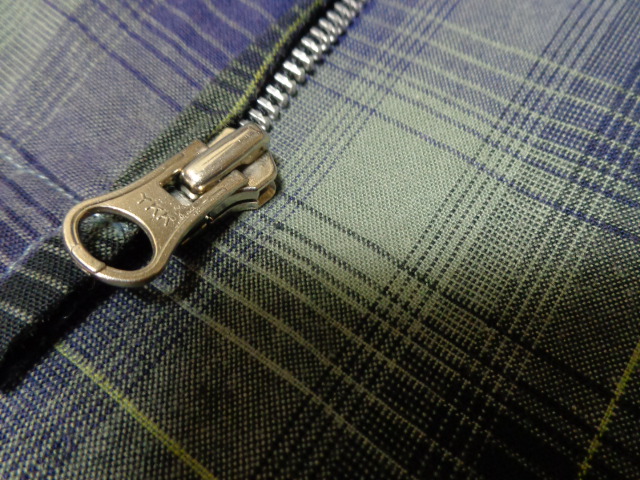 90'S OLD STUSSY OMBRER CHECK PATTREN ZIP UP COTTON JACKET