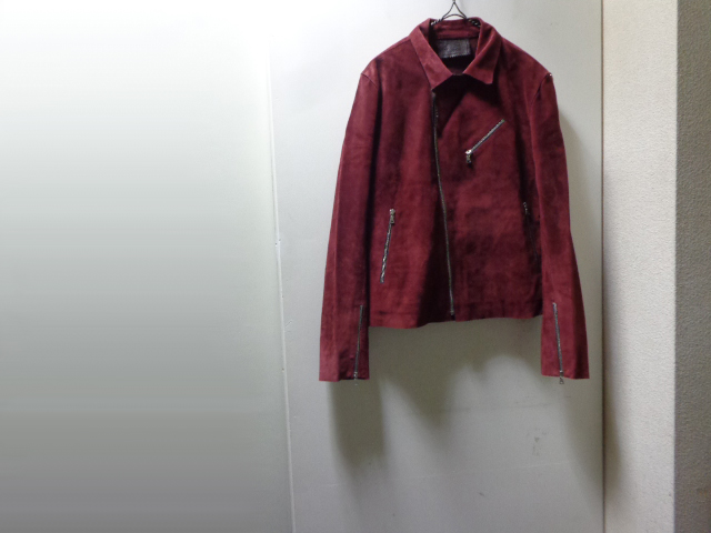 PRADA DOUBLE PURPLE SUEDE RIDERS JACKET（プラダ ダブル仕様 赤紫