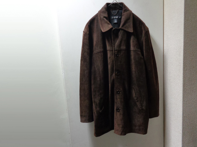 90'S OLD J.CREW SUEDE CAR COAT WITH WOOL LINER（オールド J.クルー