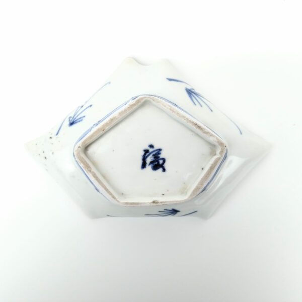 伊万里 染付型紙摺印判変形皿 五枚組 – 古美術西川