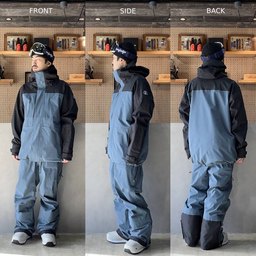 UNFUDGE OUTERWEAR | GENTLE JACKET , GENTLE BIB PANTを各サイズ着て
