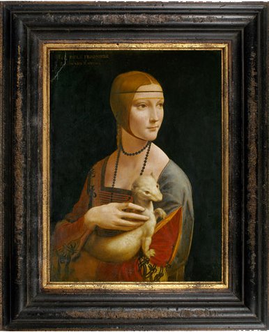 白貂を抱く貴婦人》 * アートがめぐる、空間が変わる＊高品質な絵画