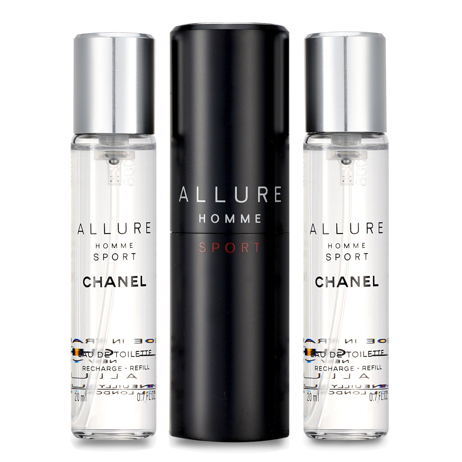 Chanel Allure Homme Sport Eau De Toilette Travel Spray (With Two